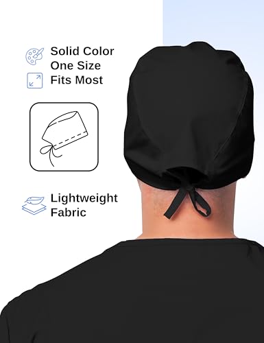 Image of Solid Working Cap Scrub Cap for Women and Men Unisex Surgical Cap Comfortable and Stylish Scrub Hat