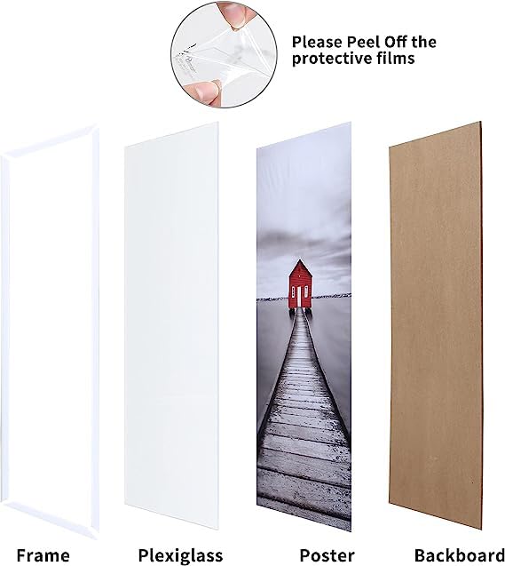 ELSKER&HOME 18x24 Poster Frame 3 Pack, White Picture Frame for Horizontal or Vertical Wall Mounting, Sturdy and Scratch-proof by ELSKER&HOME - Image 2
