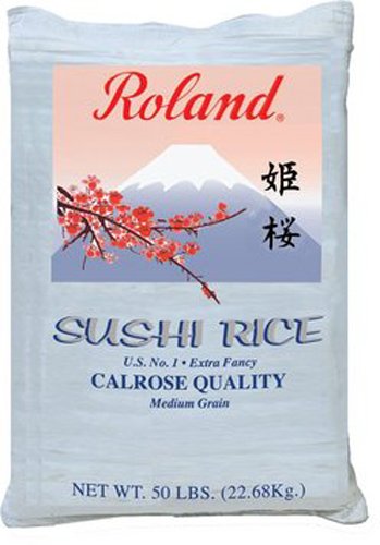 Roland Sushi Rice- Calrose, 50-Pound Bag
