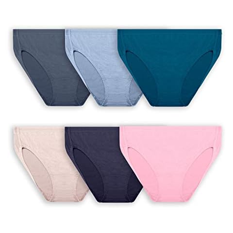 Fruit of the Loom Women's Plus Size Underwear, Hi Cut-Breathable Micro Mesh Cover