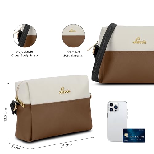 Image of Lavie Women's Ellen Colourblock Horizantal Cross Body Sling Bag | Ladies Purse Handbag | Gift for Women