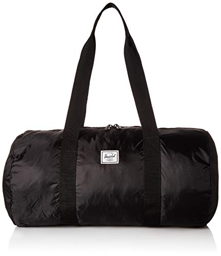 Herschel Packable Weekend Duffel Bag, Black/Black, One Size 22.0L