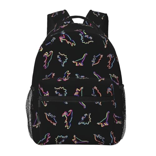ASYG Dino Backpack Dinosaur Laptop Backpack Funny Tablet Travel Picnic Travel Bag Cute Laptop Bag Funny Bag