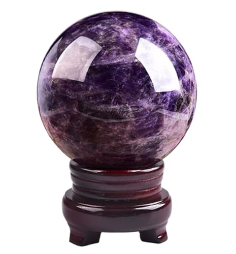 Cristal d'améthyste de collection : Splendide sphère violette polie de 9cm