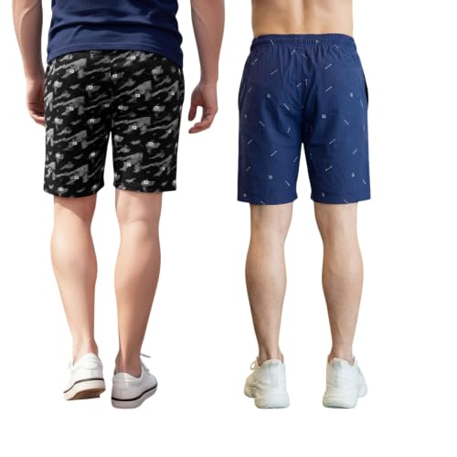 Image of FEEL TRACK Men Cotton Regular Fit Shorts