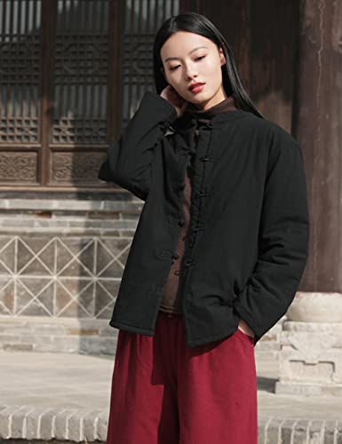 NFYM Women's Lighweight Cotton Padded Coats Cotton Linen Chinese Tang Suit Style Morning Exercise Tai Chi Jackets2