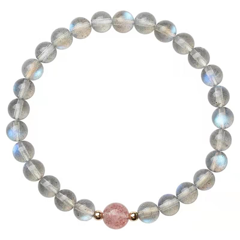 Perle labradorite moonstone 11mm cristal naturel sculpture ronde rainbow light