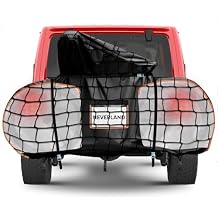 NEVERLAND Bike Cover for Transport on Rack - Heavy Duty 600D Bike Rack Cover for 1 Bike, Bicycle Cover Outdoor Waterproof on Rear Bike Rack with Clear PVC Panels and Stretch Net