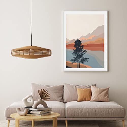 Toile abstraite montagne moderne impression haute définition 70x100cm - 5