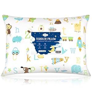 Toddler Pillow,13×18 Baby Pillows for Sleeping, Machine Washable Kids Pillow with Soft Cotton Pillowcase, Perfect for…