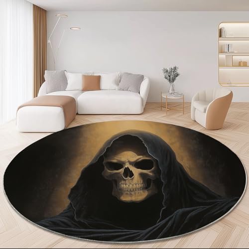 Tapis rond gothique de 180 cm pour le salon ou la chambre d'enfants - 5