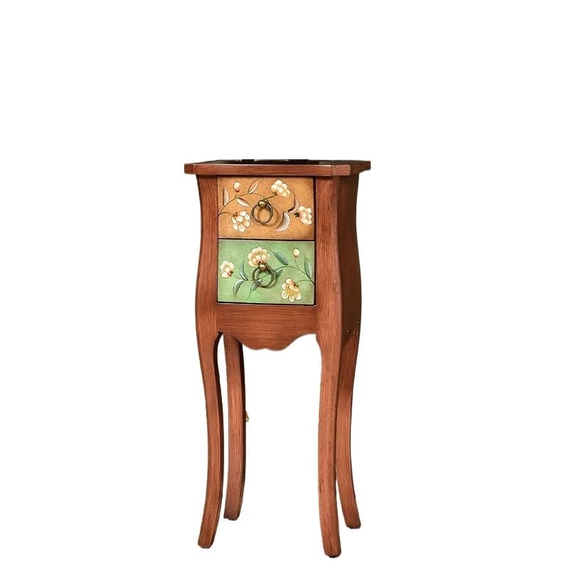 eexbz Sofa Side Table Wooden Small Corner Table Retro Living Room Furniture TV Side Cabinet Sofa Side Table Bedroom Bedside Table Sofas for Living Room