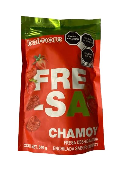 BalmeroI Balmoro | Fresas Deshidratadas Enchiladas | Sabor Chamoy | Balmoro – 540 gramos