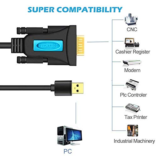 Convertisseur DB9 USB adaptateur série RS232 Windows 10 Mac