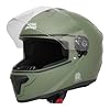 Royal Enfield FF Quest ISI Certified | Thermoplastic Shell | High-Density EPS Liner | 3 Intake Ports; 1 Exhaust Vent | Micrometric Lock | UV Treated Visor | Battle Green (M) 57 CM