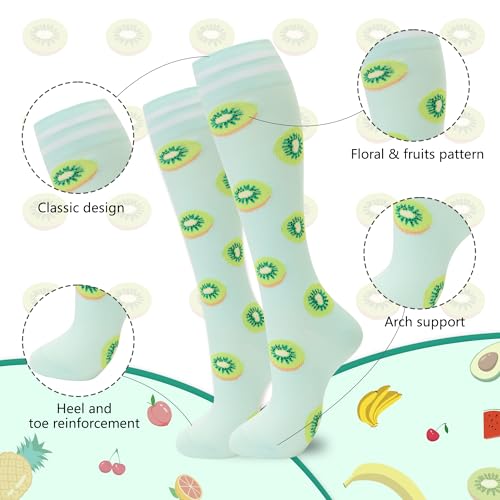 fenglaoda Compression Socks for Women Men Support Circulation 6 Pairs Socks For Nurse, Travel, Flight2