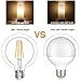 Boncoo G25 Round Light Bulb Dimmable LED Globe Bulb 60W Equivalent 2700K Soft White 600LM 6W Led Edison Bulb E26 Base Led Filament Bulb Decorative Vanity Bulbs for Makeup Mirror, Bathroom, 4 Pack