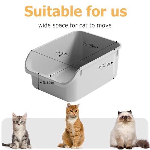 Arenero grande para gatos con lados altos y entrada baja miniatura 6