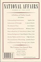 National Affairs Magazine #37 Fall 2018 B07MYCK7WT Book Cover