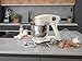 KLAMER Küchenmaschine 1800W, Knetmaschine Brotteig mit Edelstahl-Rührschüssel 6 L, 10 Stufen mit Timer, Planetenrührwerk, Rührbesen, Knethaken, Schneebesen & Sichtdeckel (creme)