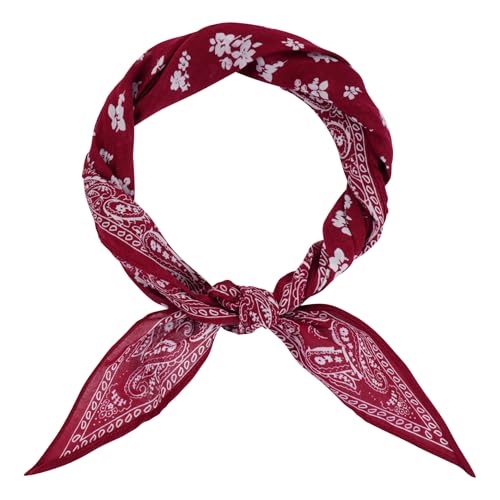 Obmwang Cotton Paisley Bandana Cowboy Bandanas Novelty Head Wrap Scarf Handkerchiefs For Women Men cover