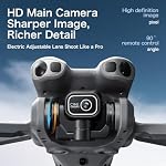 Drones with HD Camera for Adults, Foldable FPV RC Quadcopter with Screen Remote Controller, Brushless Motor, Optical Flow Positioning, Headless Mode, One Key Takeoff/Landing, Altitude Hold
