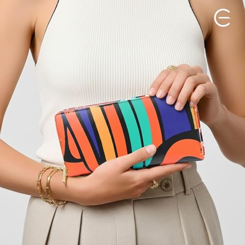 Image of Multicolor PU Zipper Wallet | 2-Fold Compact Wallet | Lightweight Daily Use | Secure Zip Closure | Unisex Wallet for Men & Women