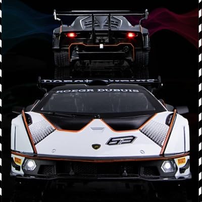 Image of Lamborghini Essenza SCV12 Model Car with Box, Zinc Alloy Pull Back Toy car with Sound and Light for Kids Boy Girl Gift [Colors as Per Stock]