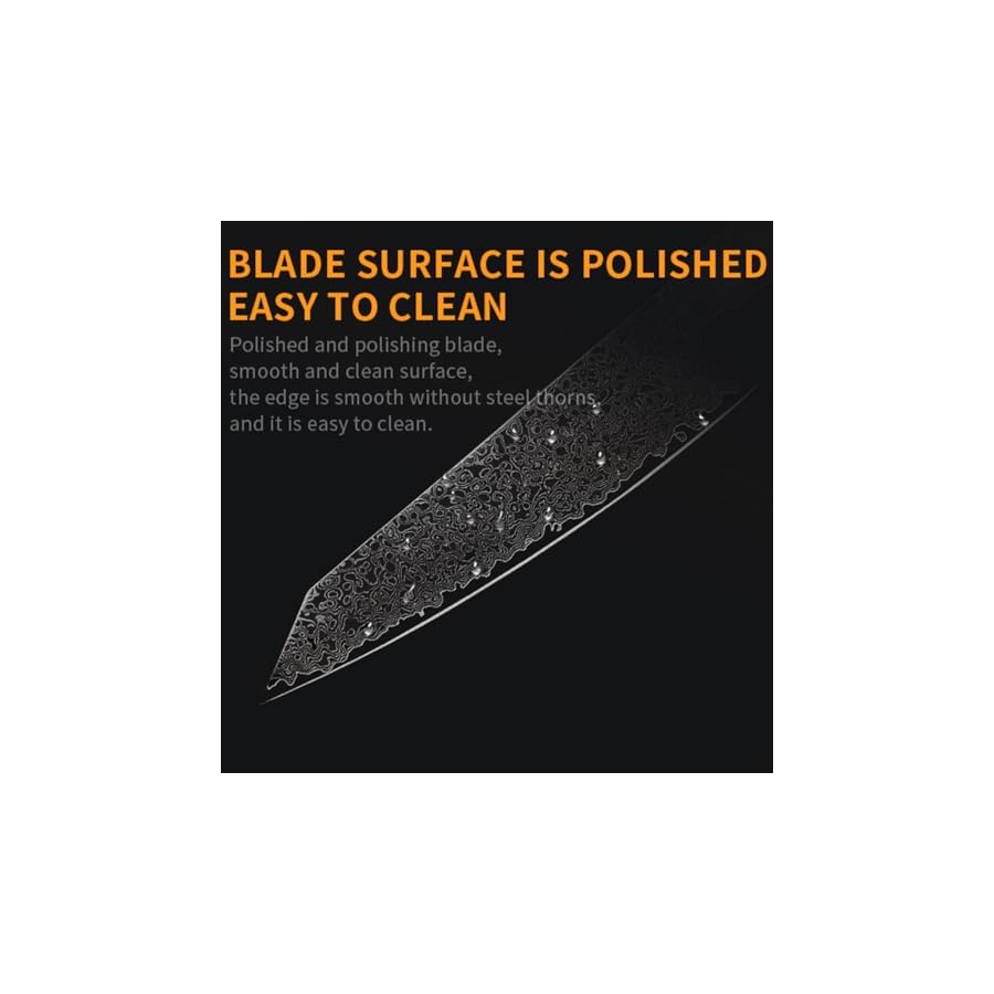 Damascus-Kitchen-Knife-Set-8-Pieces-Knife-Block-SetVG-10-Steel-Core-67-Layers-of-Blades-Rockwell-Hardness-602-HRCErgonomic-Handles-and-Sharp-Knives-Make-Cutting-EasyGift-Box Damascus Kitchen Knife Set 8 Pieces Knife Block Set,VG-10 Steel Core 67 Layers of Blades Rockwell Hardness 60±2 HRC,Ergonomic Handles and Sharp Knives Make Cutting Easy,Gift Box