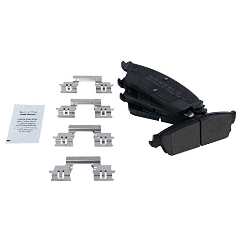 Image of TRQ Rear Performance Brake Pad & Rotor Kit Semi-Metallic Premium G-Coated Compatible with 07-10 Cadillac 07-14 Chevrolet 07-13 GMC
