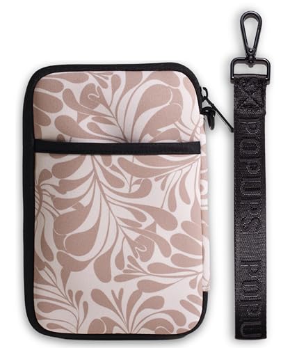POPUPS Passport Travel Wallet for Women - Large Multiple Document Organizer and Holder with Wristlet - Palm Beige
