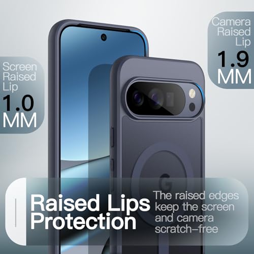 Image of JETech Magnetic Cover Case for Google Pixel 10 Pro XL 2025, Compatible with MagSafe and Pixelsnap Charger, Translucent Matte Back Shockproof Phone Cover (Moonstone)