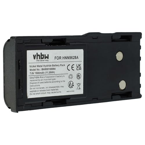 1x batteria compatibile con Motorola CP450 GP300 GP308 CP450LS CP250 radio 1500mAh 7.5V NiMH + clip