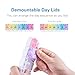 BUG HULL Pill Organizer AM PM Arthritis Friendly, BPA Free Pill Box 2 Times a Day, Large Pill Container, Weekly Medicine Pill Organizer, Pill Case 7 Day for Vitamin, Supplements