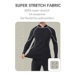Lemorecn Men's Wetsuit Top, 2mm Long Sleeve Super-Stretch Neoprene Jacket for Diving, Surfing, Snorkeling & Water Sports - Image 2