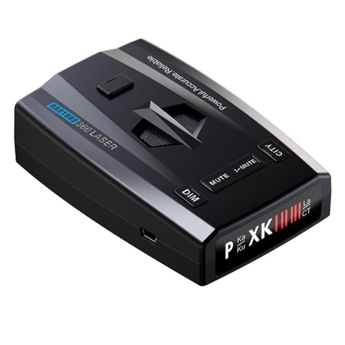 RAD1000 Laser/Radar Detector for Cars with Suction Cup Mount - X/K/Ka/KU/ST/CT Band & Laser...