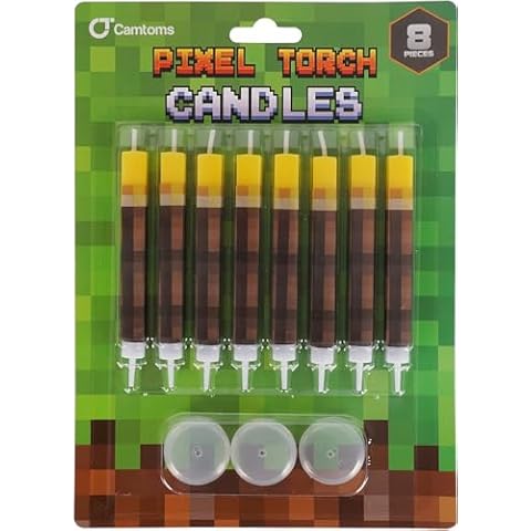 Camtoms Pixel Torch Birthday Candles Cover