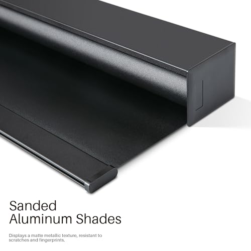 Image of Cordless Blackout Roller Shades, Free-Stop Window Shades Pull Down, Room Darkening Thermal Insulated Fabric Roller Blinds for Indoor Windows Bedroom Office (Black, 47 inch W x 72 inch H)