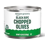 Amazon Grocery, Black Ripe Chopped Olives, 4.25 Oz