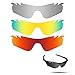 Fiskr Anti-Saltwater Lenses Replacement for Oakley RadarLock Path Vented Sunglasses 3 Pair Pack OO9181