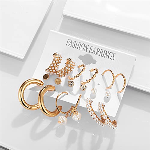 Image of Shining Diva Fashion Stylish Combo Metal Earrings for Women and Girls
