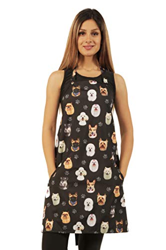 Ladybird Line 610 Dog Grooming Aprons for Women and Men with Pockets | Waterproof, Hair Resistant, and Bleach Resistant Dog Bathers Apron for Pet Groomers | One Size fits Most