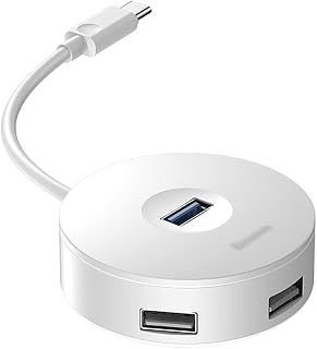 WDSD USB HUB & USB C HUB to Multi USB3.0 USB 3.0 Splitter for Pro Air Laptop Computer 4 Port Multiple USB Type C HUB (Color : White-Type-C)
