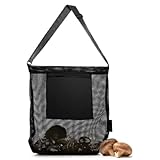 YOFDAL Pilz Jagdtasche,Pilz Sammeltasche,Erntesammelbeutel,Netz Pilz Futtertaschen,Pilze Sammeln Erntekorb,Pilztasche,Pilzfutterbeutel,Verstellbarem Schultergurt für Camping,Wandern,Sammeln
