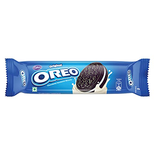 Image of Cadbury Oreo Vanilla Flavour Cookie Sandwich Cream Biscuit (113.75g / 120g grammage May Vary)