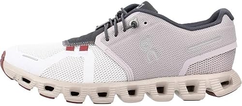 On Running Cloud 5 Womens Shoes Size 8, Color: Pearl/Frost-White | Image 1