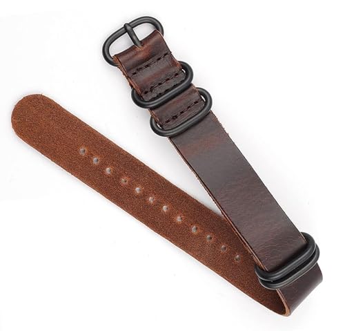 Bracelet de montre en cuir craquelé vintage pour homme, rechange rétro
