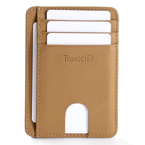 Portefeuille pour cartes extra plat porte-carte minimaliste en peau véritable