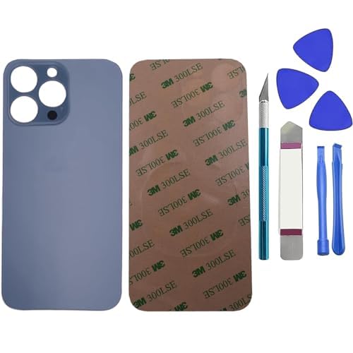 Réparer la vitre arrière iPhone 13 Pro Max brisée grâce au kit complet bleu scie