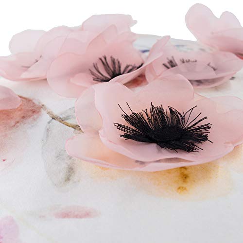 Oiseauvoler Decorative Throw Pillow Case Accent Cushion Cover Soft Velvet Poppy Flower Square Pillowcase Sham For Home Sofa Car Bed Room Decor 18 X 18 Inch Pink #TOP3